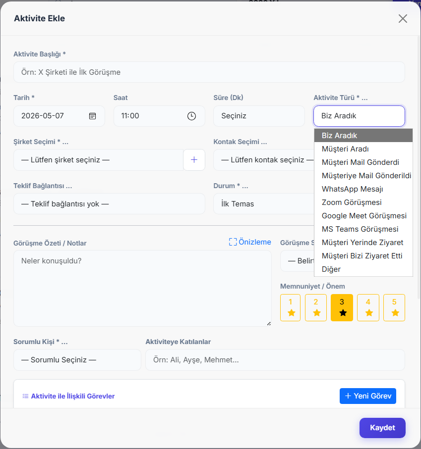 Activity Form